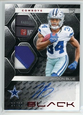 2025 Panini Black FOTL Jaydon Blue Rookie Signature Materials Ruby /20