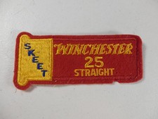 Vtg. Winchester Hunting Shooting Logo Straight 25 Skeet Shotgun Shell Patch BIS