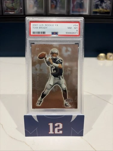 TOM BRADY 2001 UPPER DECK ROOKIE FX 2ND YEAR CARD PSA 8 INVEST GOAT HOF MVP TB12