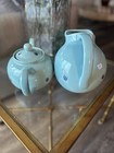 Ceramic teapot and Pitcher in 'Blue Tulip' pattern by Cronin Pottery — photo 2