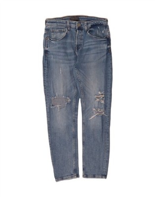 ZARA Herren Slim Jeans EU 40 Medium W31 L30 Blau Baumwolle CR18