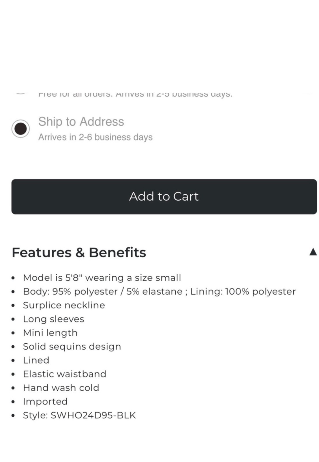 Shyanne Womens Sequins long Sleeve Mini Dress Size Medium