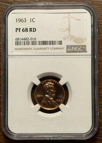 1963 Lincoln Memorial Cent Proof Red NGC PF 68  Coin- TCCCX