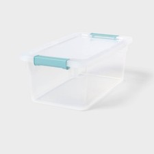 7qt Clear Storage Bin with Latches