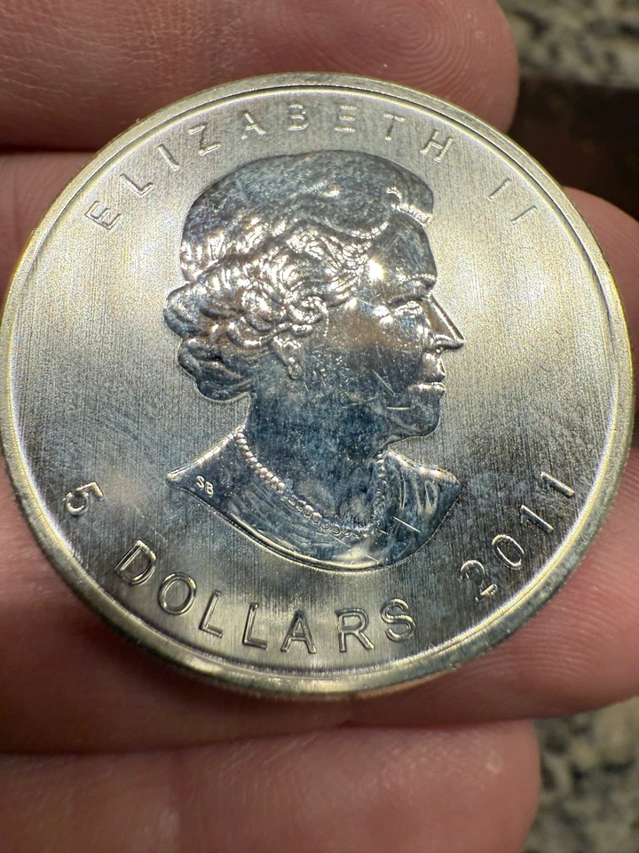 (Lote de 6) Hoja de arce de plata Canadá 2011 1 oz, 6 onzas de plata en total 0,9999 Foto 4 de 4