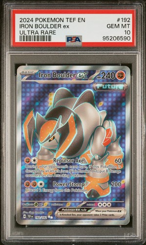 PSA 10 IRON BOULDER EX 192/162 TEMPORAL FORCES TEF ULTRA RARE Pokemon