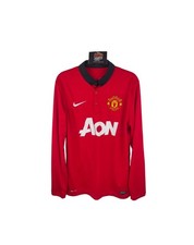 Manchester United Long Sleeve home Football Shirt 2013-2014 (S) Nike Jersey