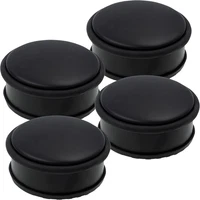 TüRstopper 4Er Set Aus Edelstahl Schwarz Massiv - Schwerer TüRstopper Boden Mit