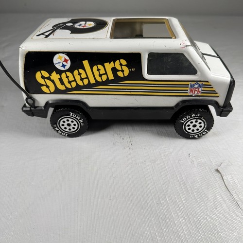 Vintage Metal Tonka NFL Pittsburg Steelers Football Fan Van Toy - Picture 6 of 18