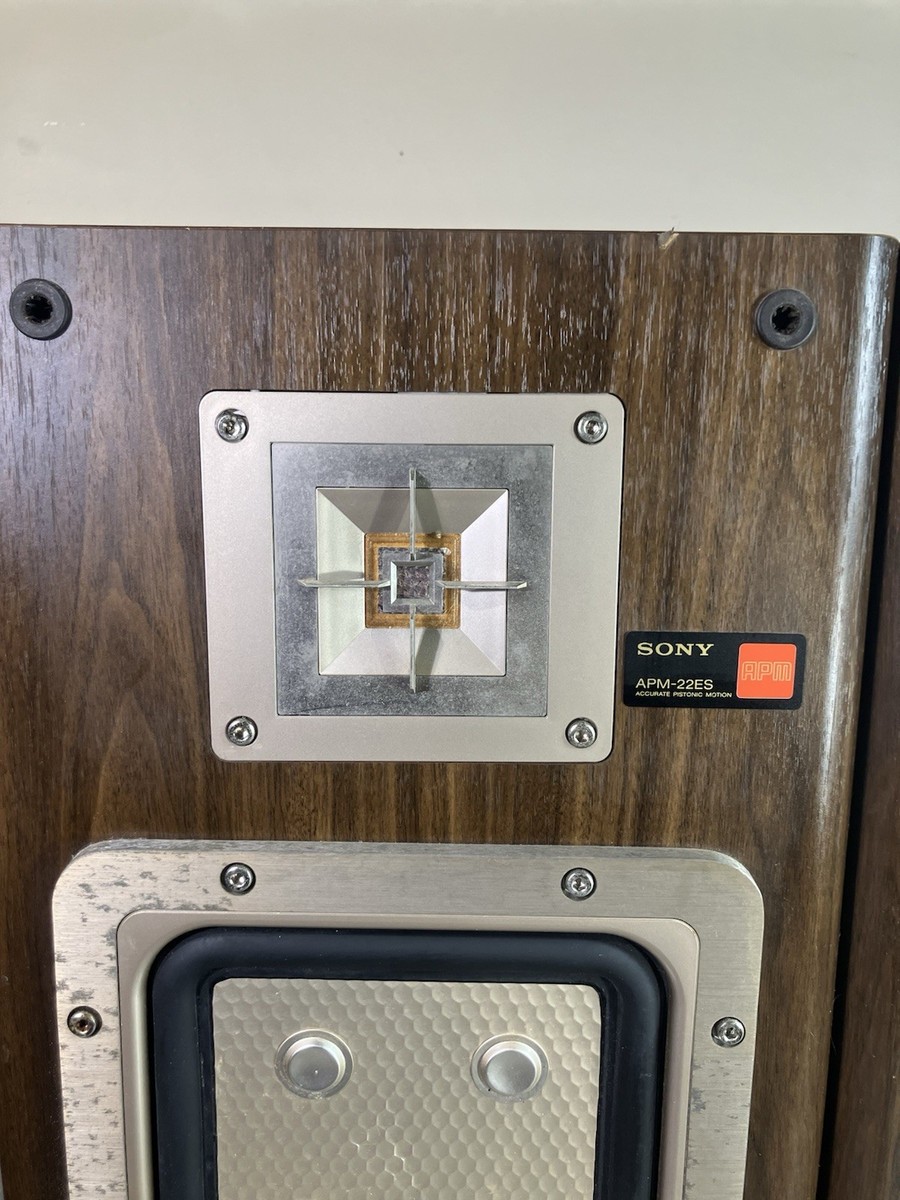 Pair Of Sony APM-22ES Speakers 6 Ohm 160w Tested Missing One Grill