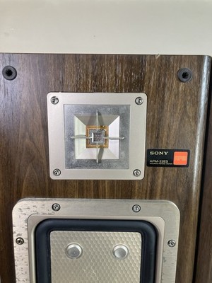 Pair Of Sony APM-22ES Speakers 6 Ohm 160w Tested Missing One Grill