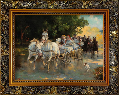 Ornate Canvas Frame for 24x36 Oil Painting, Classic Ornate Art Frame for