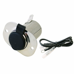12 Volt Power Socket Stainless Steel Cigarette Lighter Adapter Boat Caravan 4wd - Picture 2 of 4