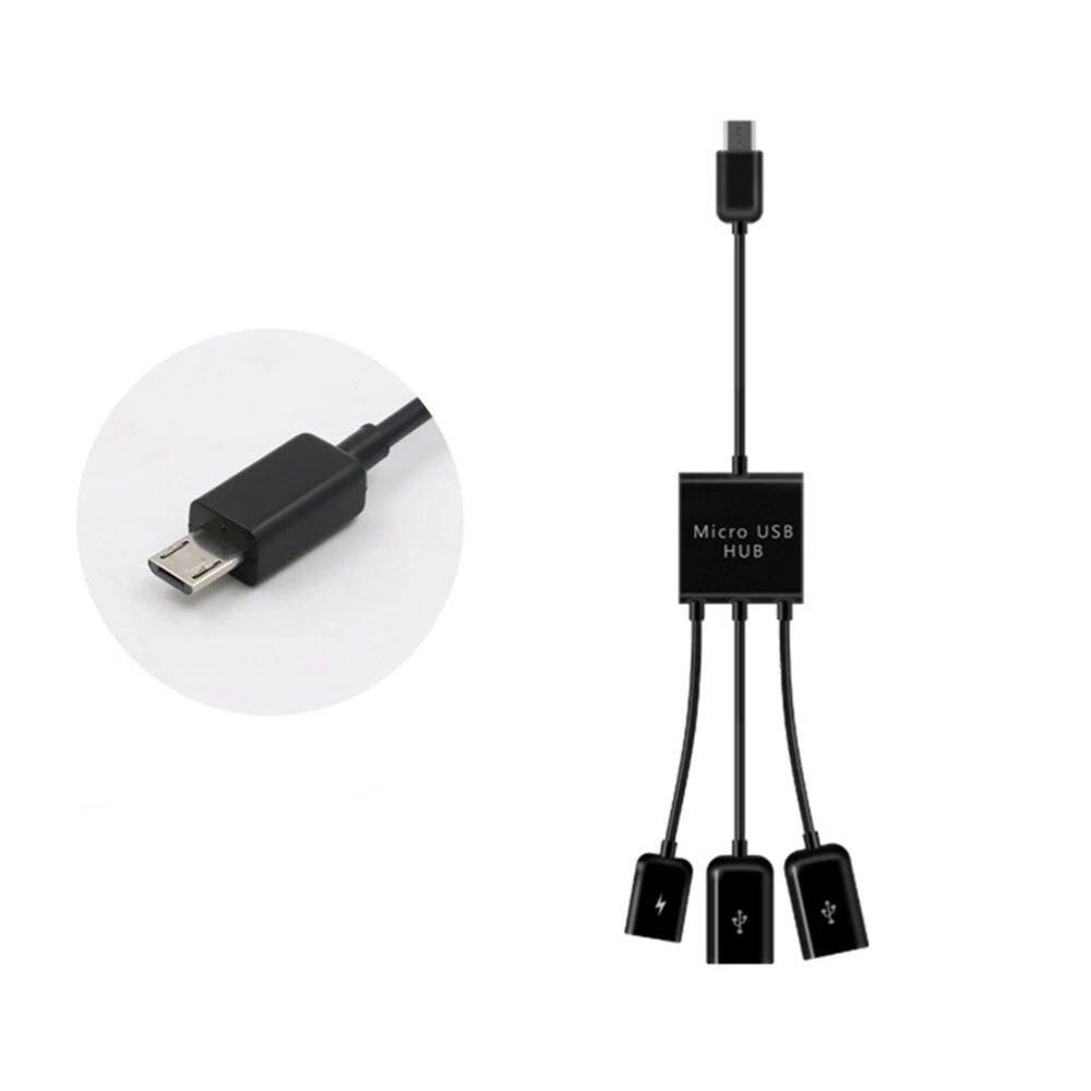 3-Port USB 3.0 Hub with Multi Charging Cable and Flash Drive Support