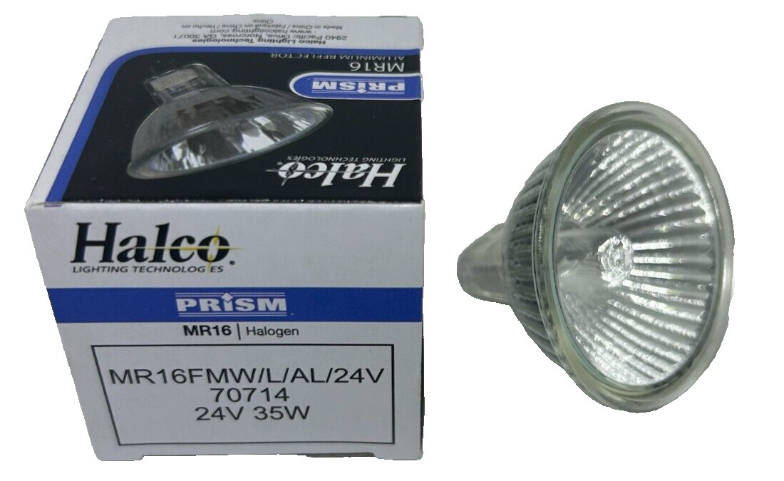 2-PK Halco Prism 24V 35W FMW Flood MR-16 GU5.3  70714 MR16FMW/L/AL/24V Reflector