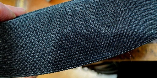 stretch black 1.25" elastic non slip heavy duty waistband bungee straps 1yd - Picture 3 of 3