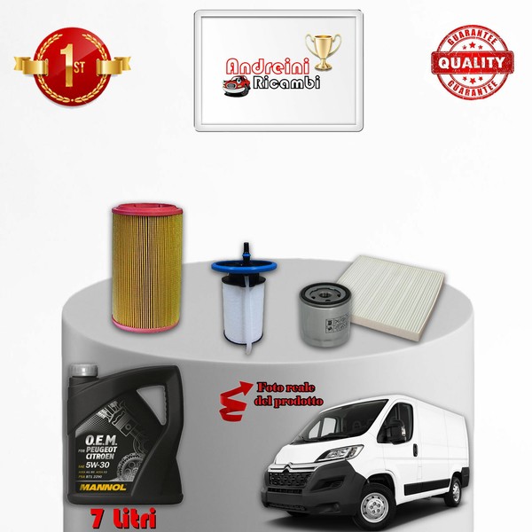 Set Service 4 Filter Und ÖL Xcitroen Jumper Iii 2.0 Hdi 81KW 110CV 2015->-image