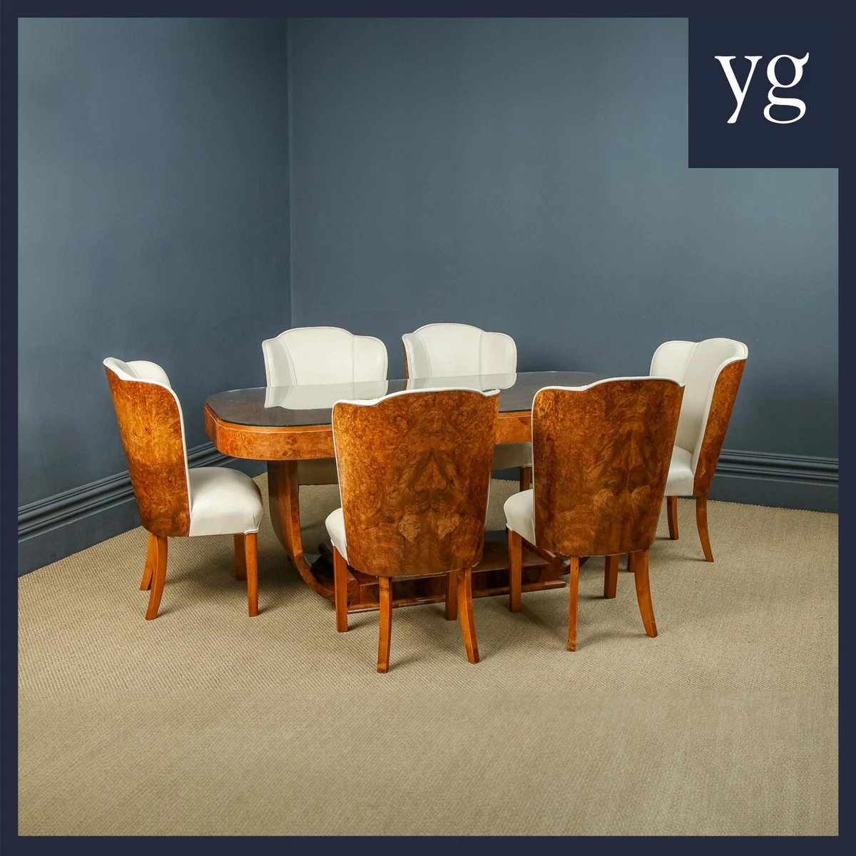 Art deco table and chairs hot sale