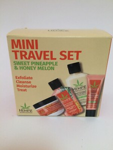 HEMPZ Mini Travel Set - Sweet Pineapple & Honey Melon Exfoliate Cleanse Treat