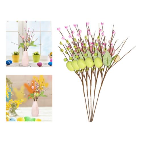 5pcs Pastel Eggs Artificial Easter Stalks Which - Picture 1 of 12