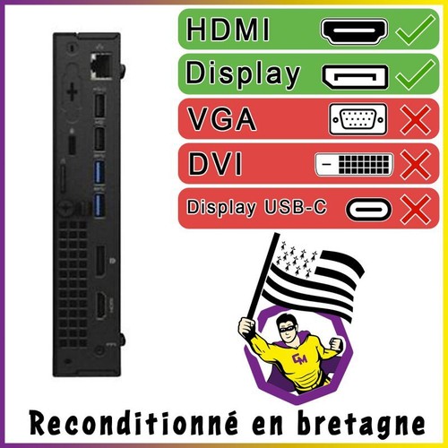 PC Dell Optiplex 3040 Micro Intel G4400T RAM 8Go SSD 960Go W11 Wifi - Bild 6 von 6