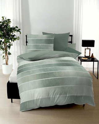 Kaeppel Mako-Satin-Bettwäsche TIMELESS jade, 2 tlg., verschiedene Größen
