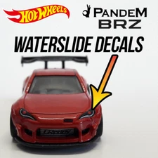 1/64 Scale PANDEM BRZ Custom Waterslide Decals Headlight Taillight for Hot