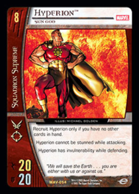 VS System: Hyperion, Sun God - Foil [Played] VS: Marvel The Avengers TCG CCG Cla