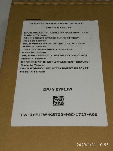DELL 0YF1JW Cable Management Arm Kit for Dell PowerEdge 2U