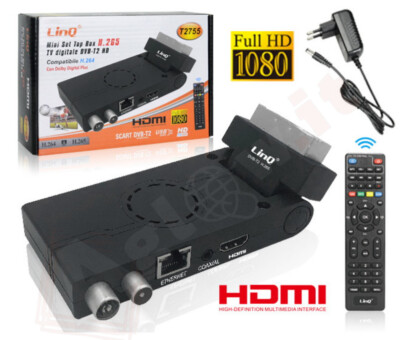 Digital Terrestrial TV Box DVB-T2 HDMI SCART MINI Decoder Plug MEDIA PLAYER USB