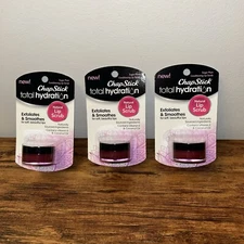 (3) ChapStick Total Hydration Natural Lip Scrub 0.27 oz Sealed Sugar Plum