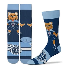 New! Tennessee Titans T-Rac Mascot Madness Socks One Size Fits Most Adults