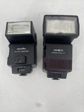 Lot of 2 Minolta Maxxum 4000 AF Flash Minolta Auto 320x AS-IS EB-10937