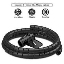5m Tube Wire Wrap Spiral Cable Organizer Cord Protector Storage Pipe Management