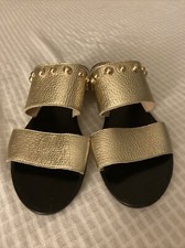 Lanvin Gold Studded Sandals Size 37.5