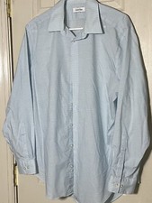 Calvin Klein Long Sleeve Button Up Men s Plaid Cotton Shirt 16 1/2, 32/33 RS