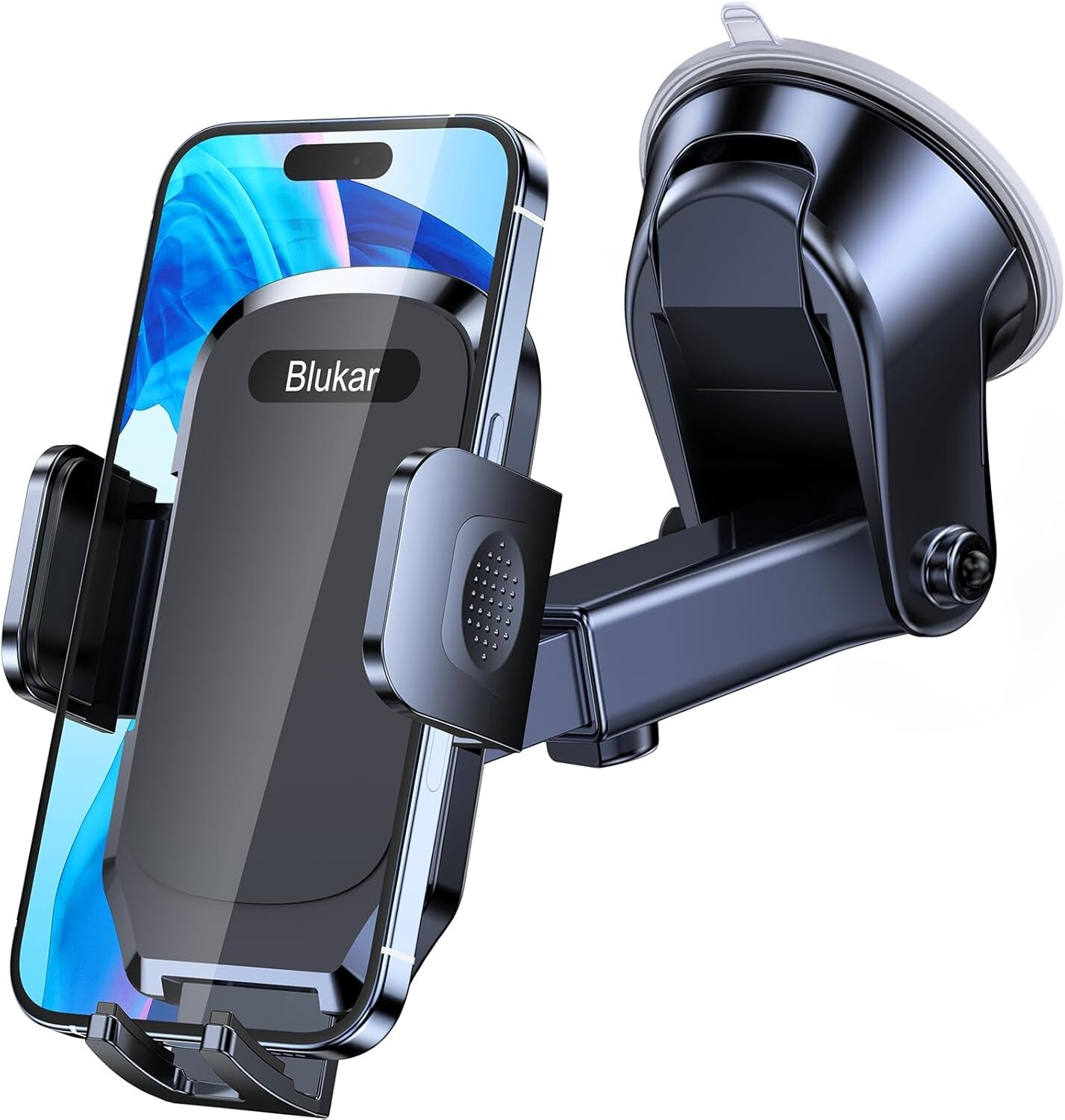 Car Phone Holder, Adjustable Car Phone Mount Cradle 360° Rotation - 4.0''-6.7''