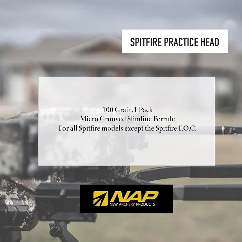 NAP 60826 Spitfire Práctica Cabeza Ancha 100 Granos Negro 3 Hojas Mecánico 1 Paquete Foto 3 de 3