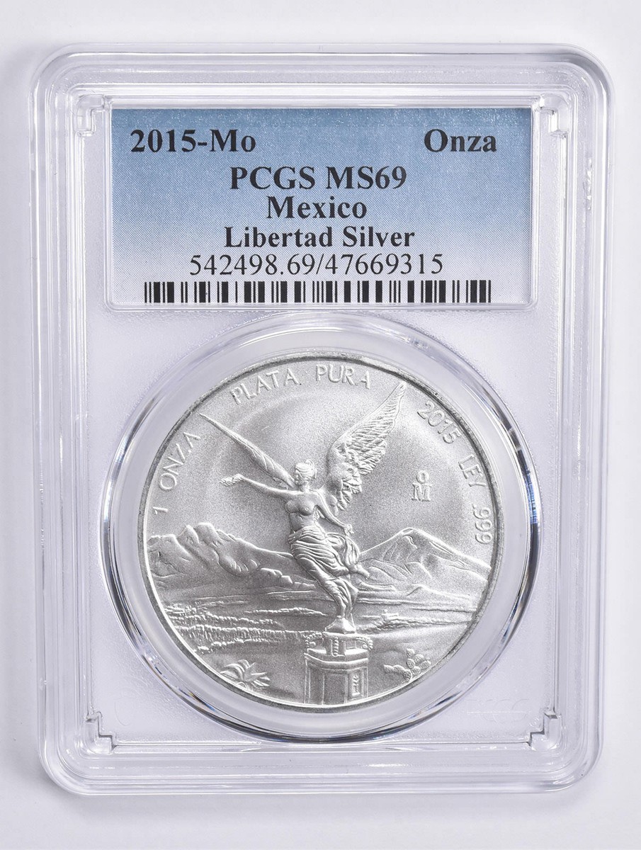 BOSS 発売25周年記念モデル　MA-1 シルバー　L 2015 MO Mexico 1 Onza Libertad Silver MS69 PCGS Blue Lbl | eBay