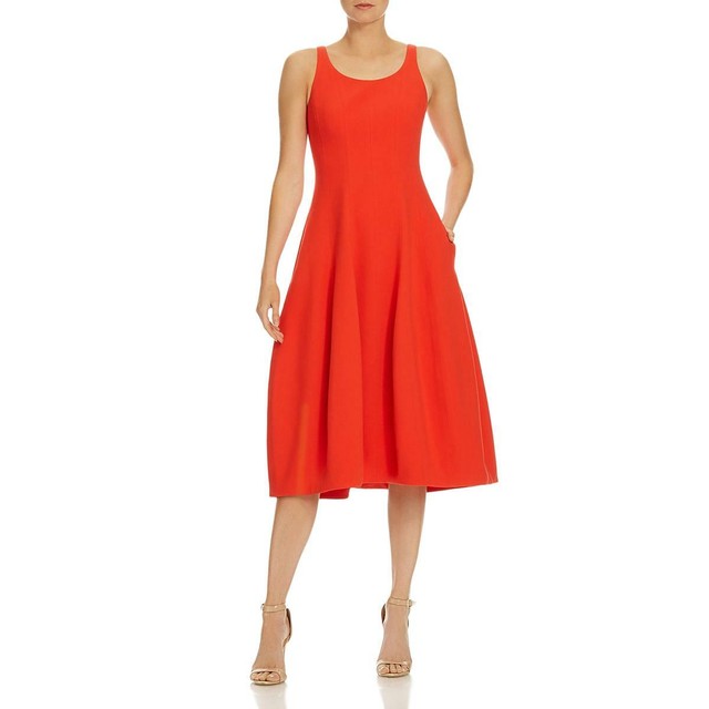 halston heritage fit and flare dress