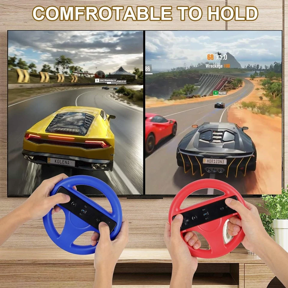 2 шт. гоночный руль для дистанционного игрового контроллера Wii игра Mario Kart - Изображение 3 из 4