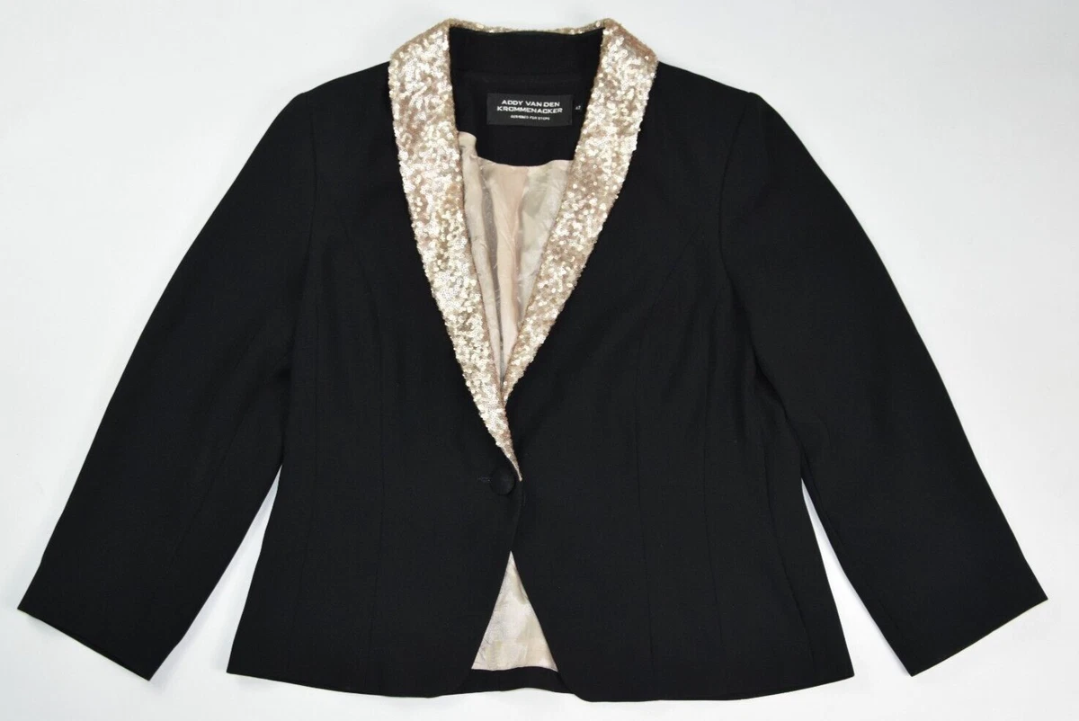 Shiny black blazer sale