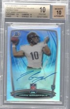 JIMMY GAROPPOLO 2014 BOWMAN CHROME REFRACTOR ROOKIE AUTO RC #107 BGS 10 w/ 10 AU