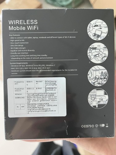 JICICUXI Portable 4G LTE WiFi Router, 150Mbps Speed, 2100mAh Battery - Photo 2/2