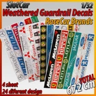 Slot Car Scenery Accessories Weathered Guardrail Decal Set - Race Car Brands