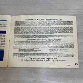 Toki NES Nintendo Instruction Manual Only 