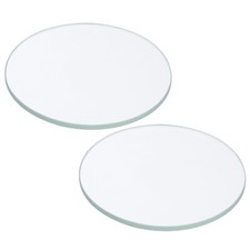 1.51x0.06" Dia Flashlight Glass Lens, 2 Pcs Polished Edge Glass Len, Transparent