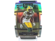 2021 Panini Select Concourse Silver Prizm Die-Cut Eric Stokes #88 Rookie RC