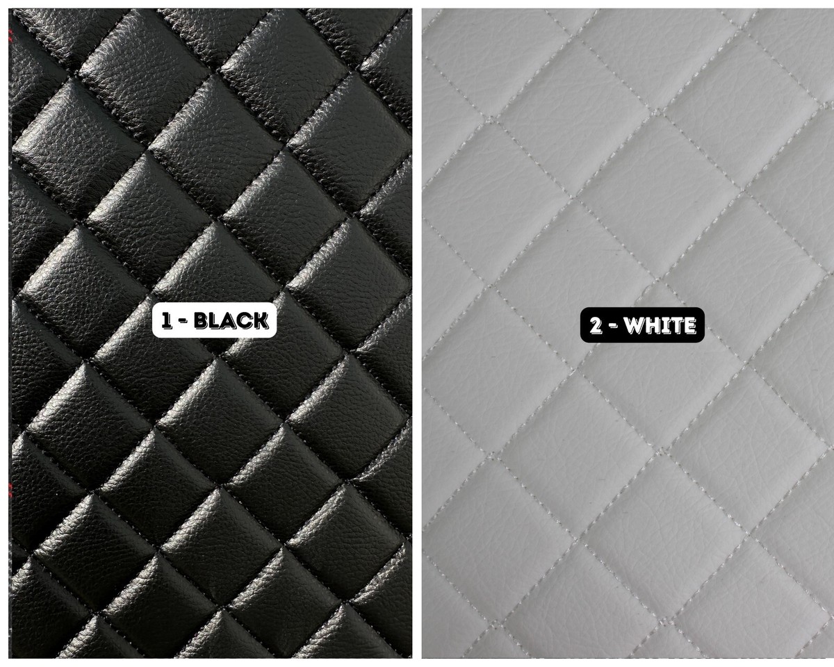 Single Diamond Quilted Vinyl Grain Faux Leather Upholstery Fabric 
