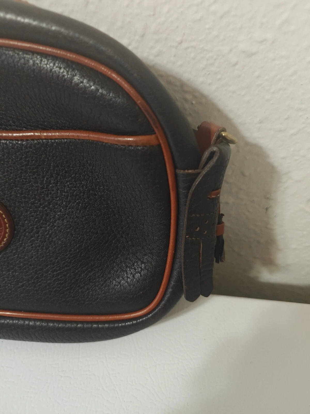 DOONEY & BOURKE Borsa a tracolla vintage Dooney and Bourke in pelle marrone